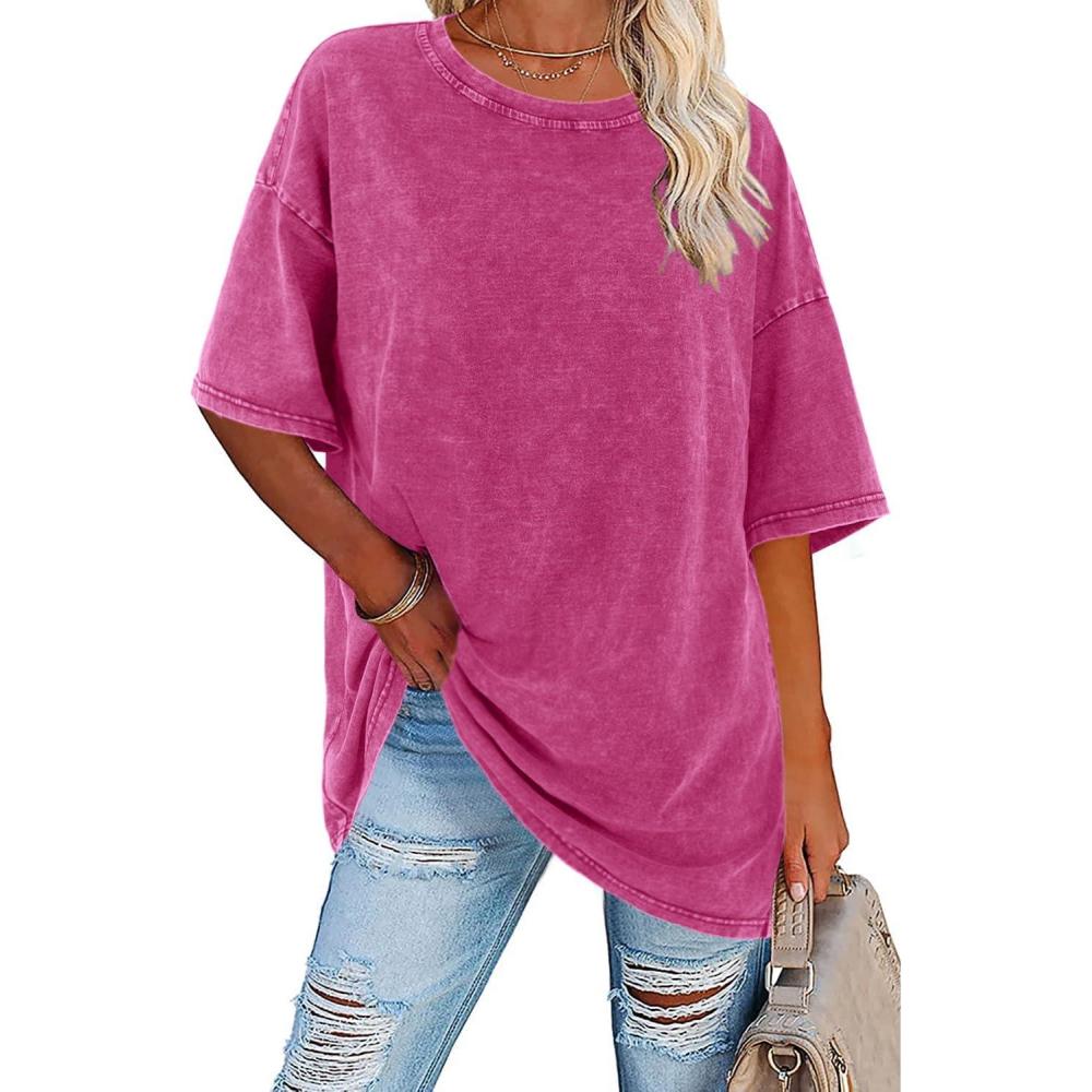 Women's Oversized Vintage T-Shirt Casual Relaxed Outfit for Work Brunch Casual Days and Everyday Wear