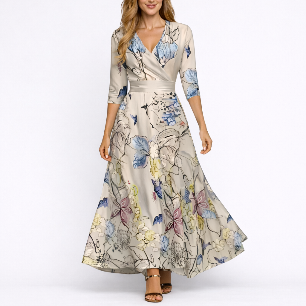 Women's Floral Maxi Dress Outfit for Summer Holidays Weddings Parties and Everyday Wear