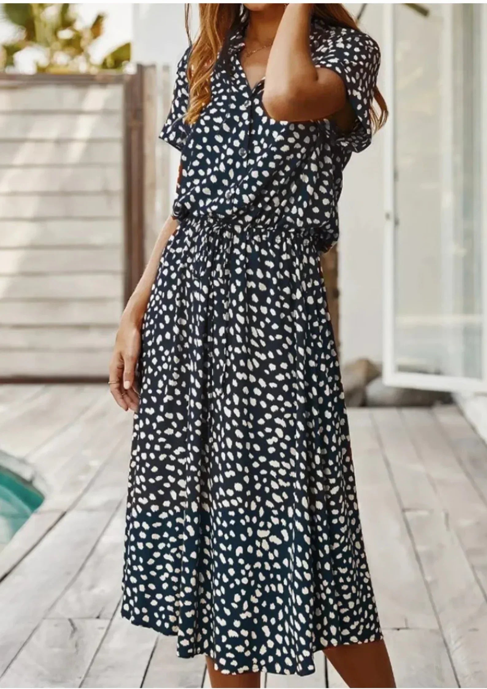 Women's Flowy Midi Dress Outfit for Summer Holidays Weddings Parties and Everyday Wear