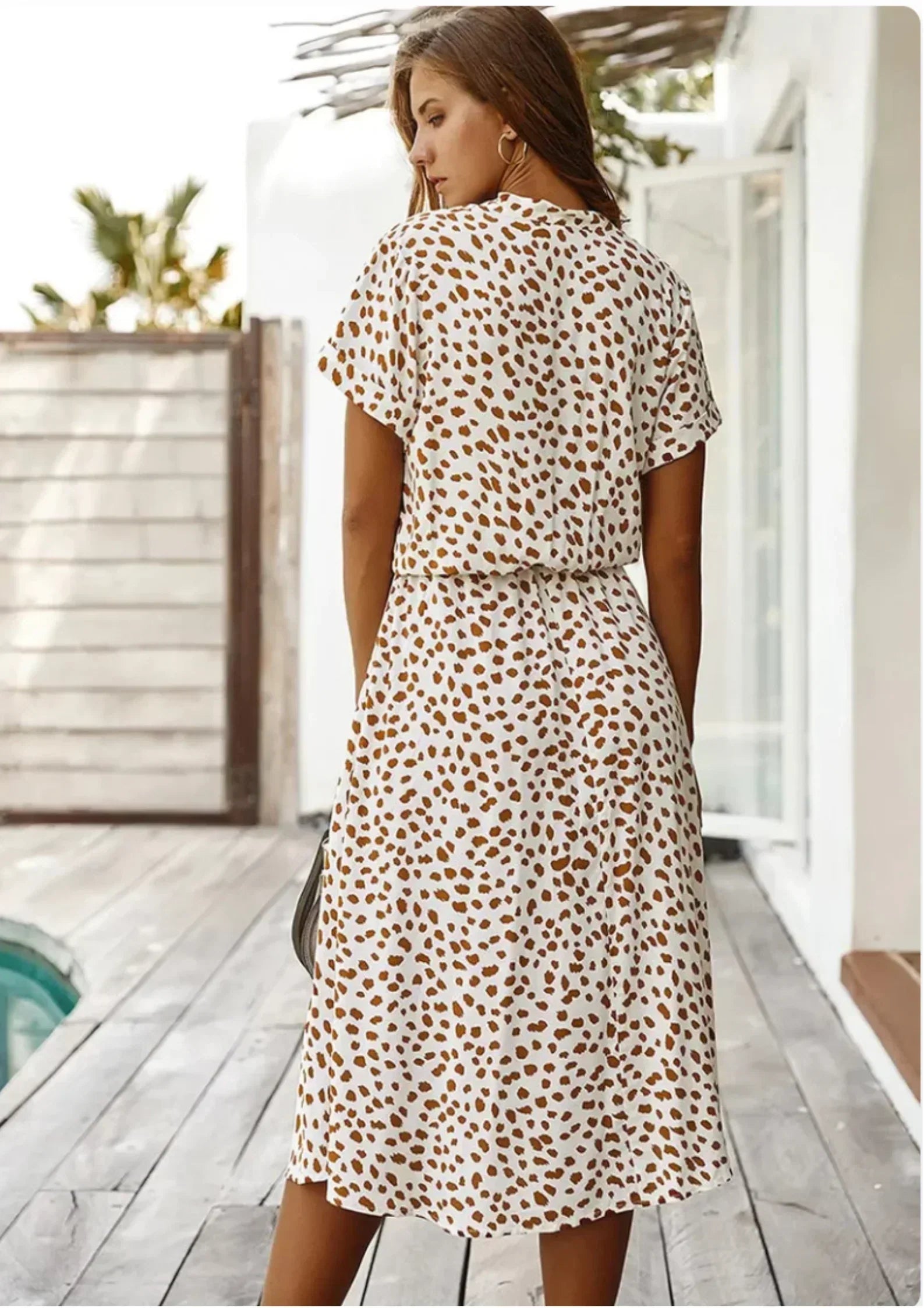 Women's Flowy Midi Dress Outfit for Summer Holidays Weddings Parties and Everyday Wear