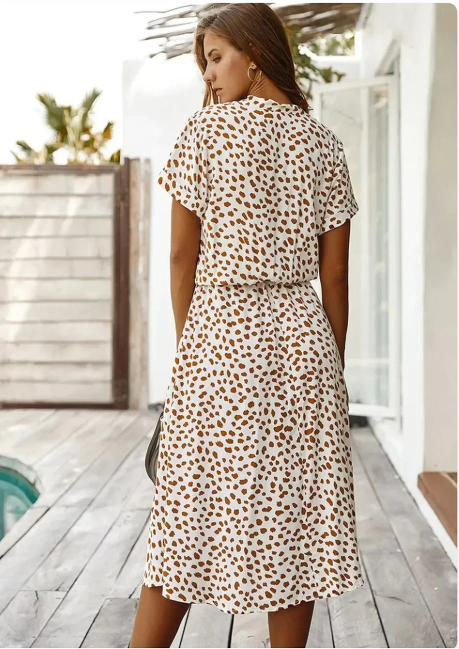 Women's Flowy Midi Dress Outfit for Summer Holidays Weddings Parties and Everyday Wear