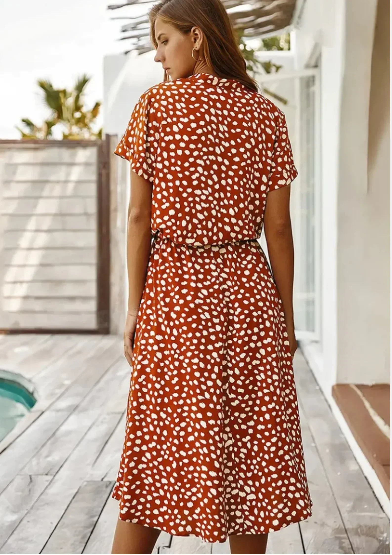 Women's Flowy Midi Dress Outfit for Summer Holidays Weddings Parties and Everyday Wear