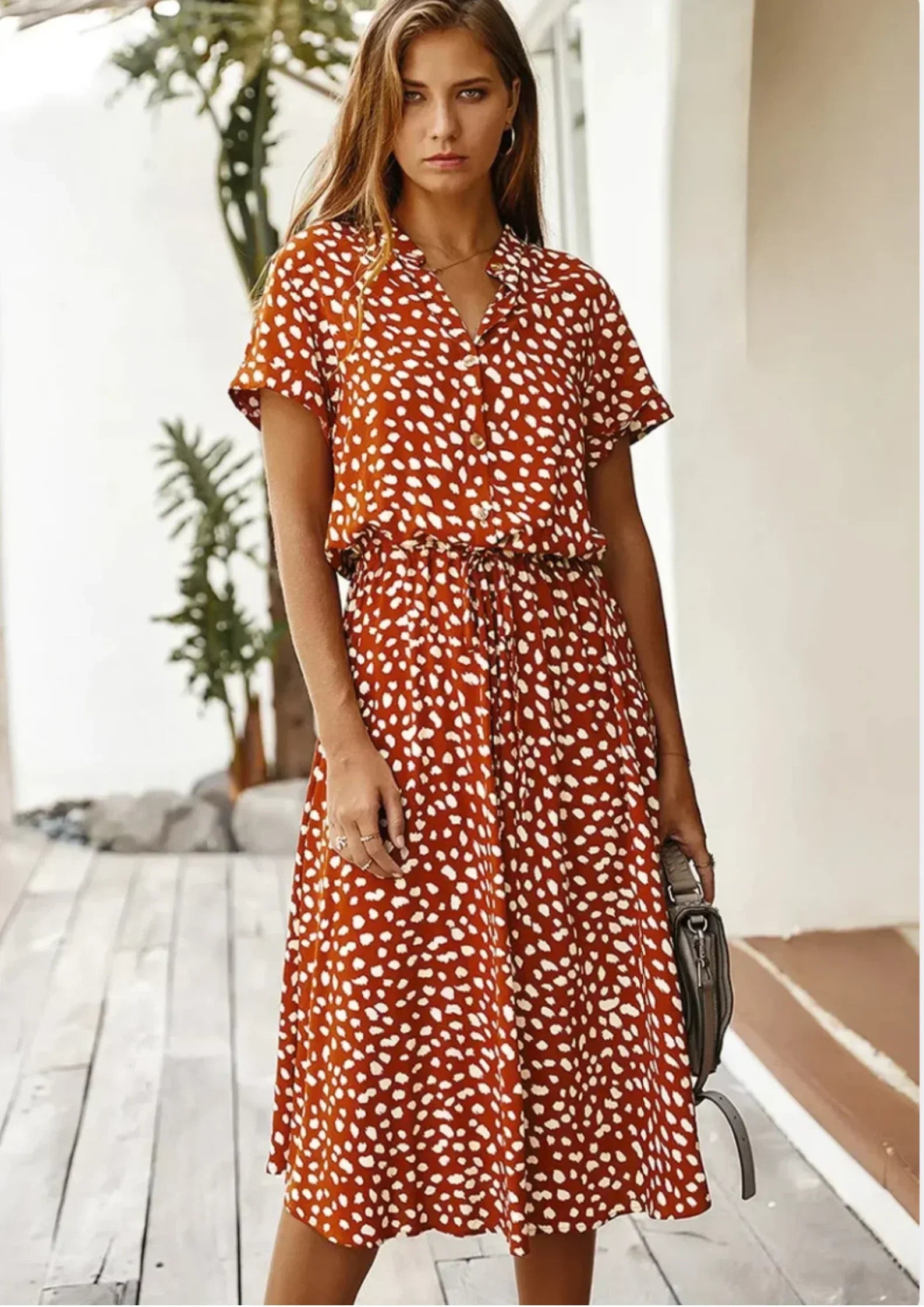 Women's Flowy Midi Dress Outfit for Summer Holidays Weddings Parties and Everyday Wear