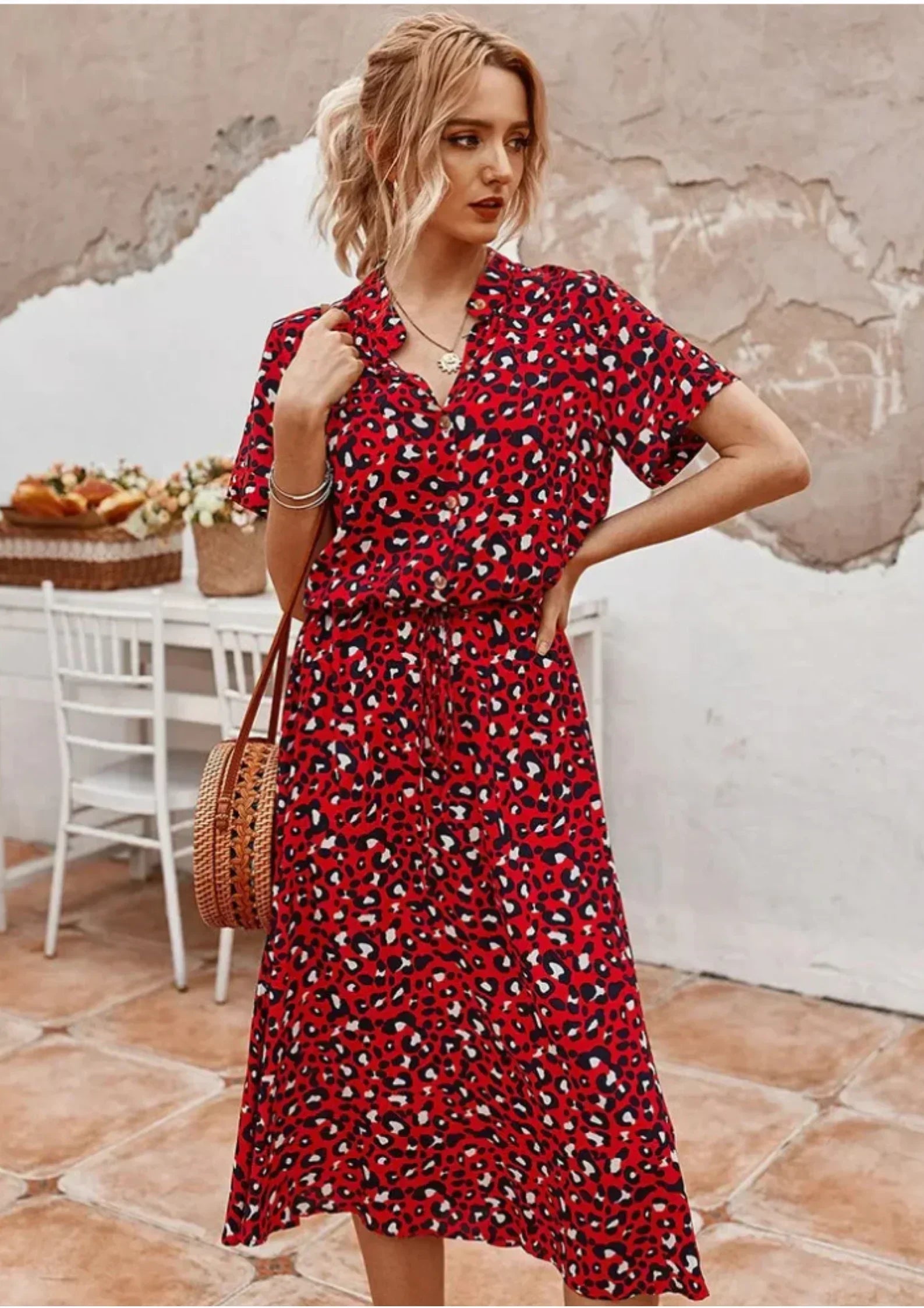 Women's Flowy Midi Dress Outfit for Summer Holidays Weddings Parties and Everyday Wear