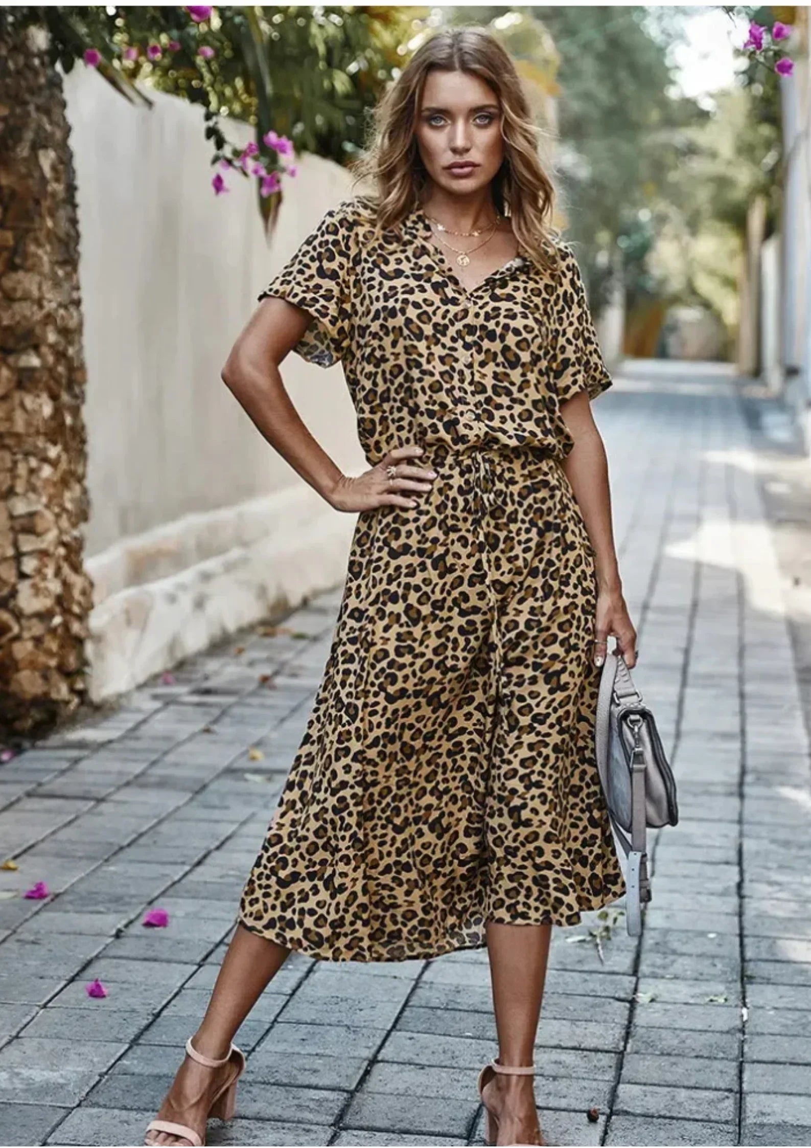 Women's Flowy Midi Dress Outfit for Summer Holidays Weddings Parties and Everyday Wear