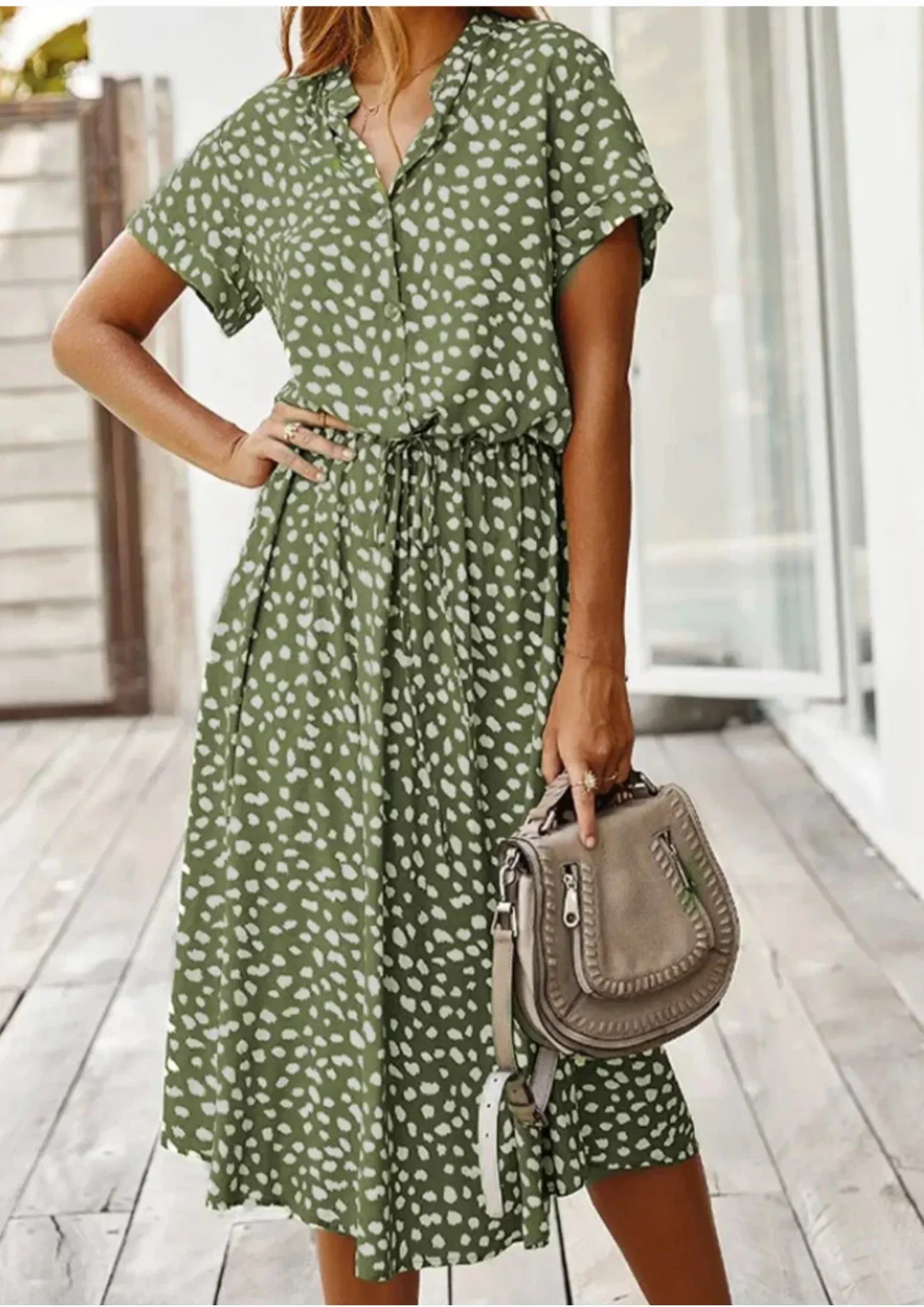 Women's Flowy Midi Dress Outfit for Summer Holidays Weddings Parties and Everyday Wear