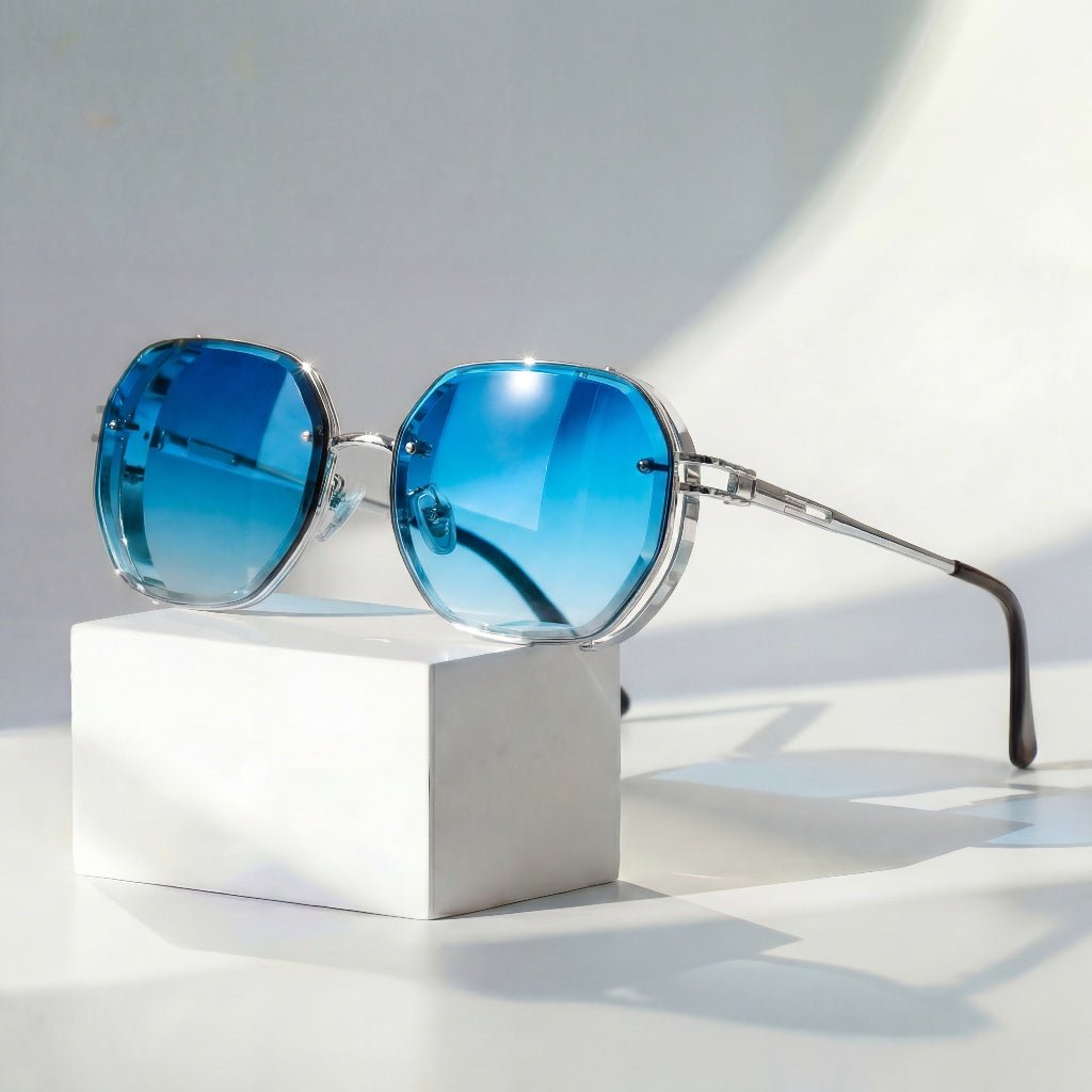 Women's Gold Aviator Frame Sunglasses Outfit for Weddings Parties Holidays Occasions and Everyday Wear
