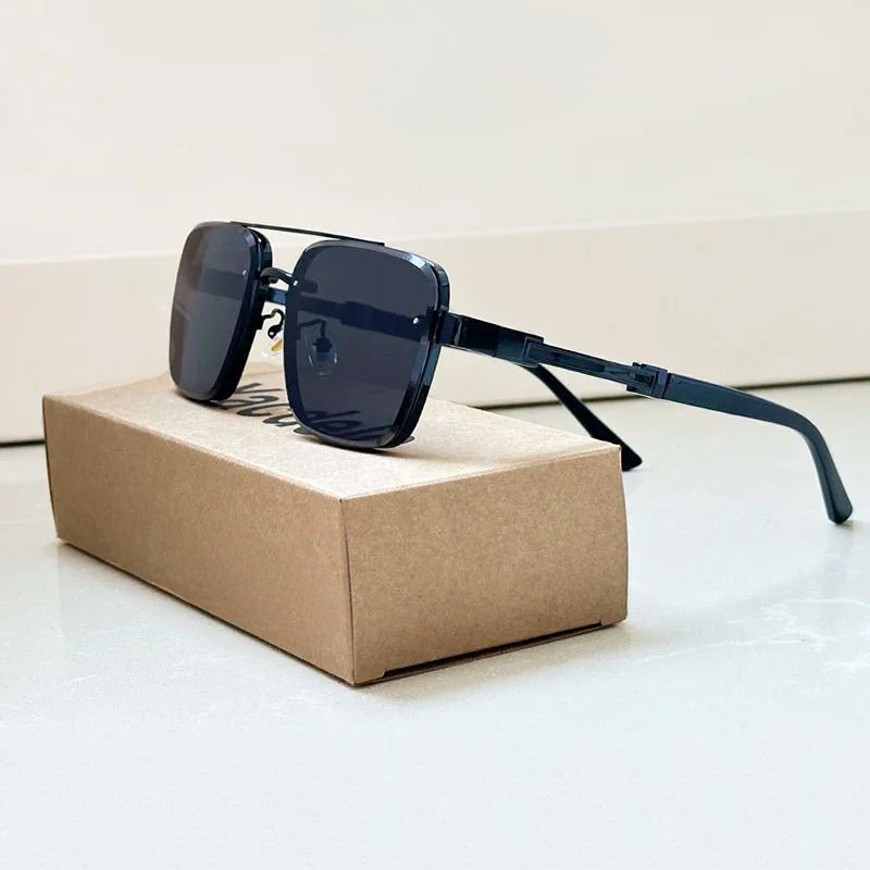 Women's Gold Retro Aviator Gradient Sunglasses Outfit for Weddings Parties Holidays Occasions and Everyday Wear