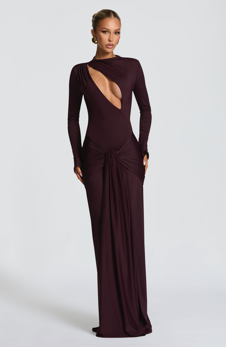 Women's Maxi Dress Flowing Silhouette Sleeveless V-Neck Elegant Occasion