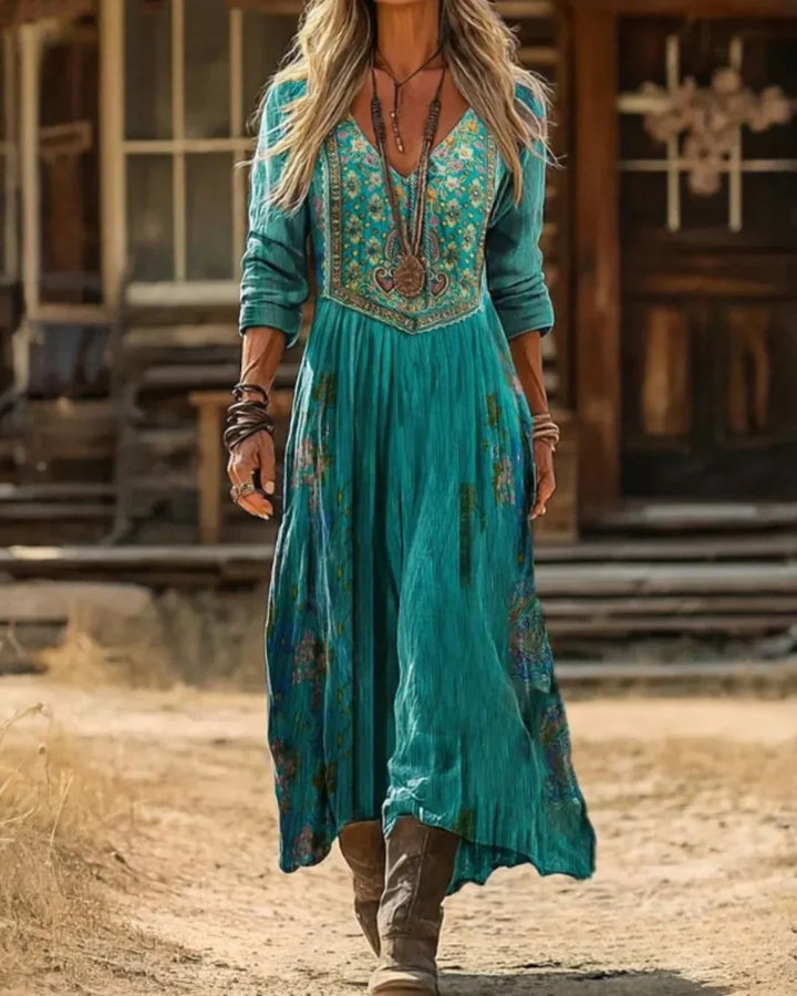 Women’s Elegant Embroidered Dress | Maxi