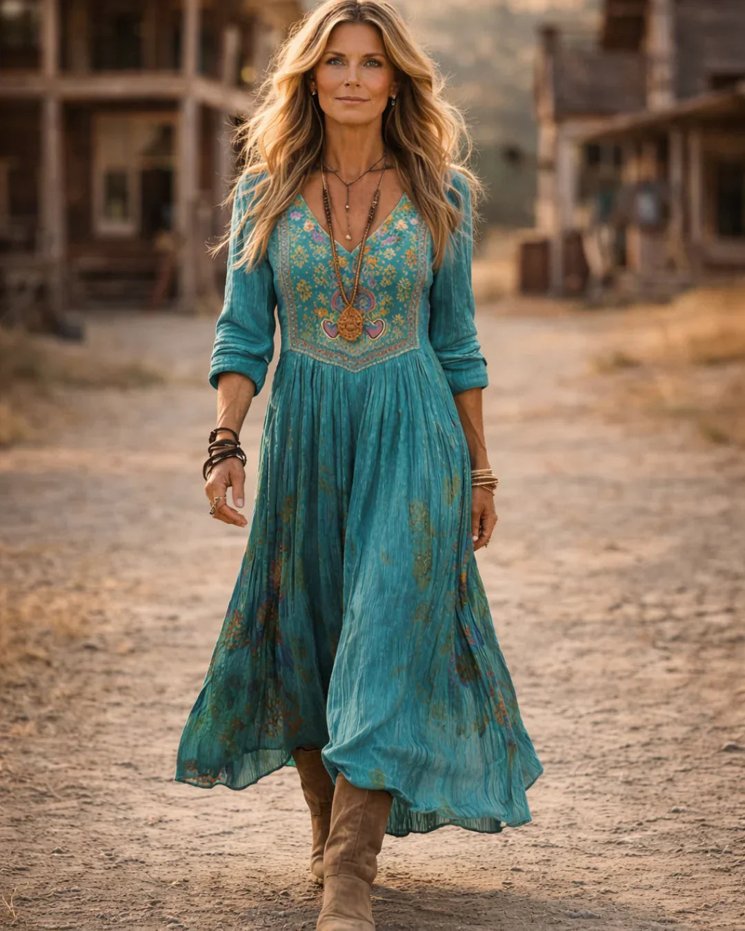 Women’s Elegant Embroidered Dress | Maxi