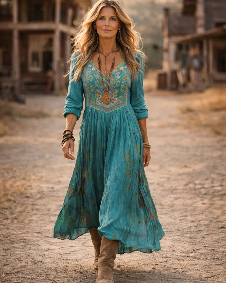 Women’s Elegant Embroidered Dress | Maxi
