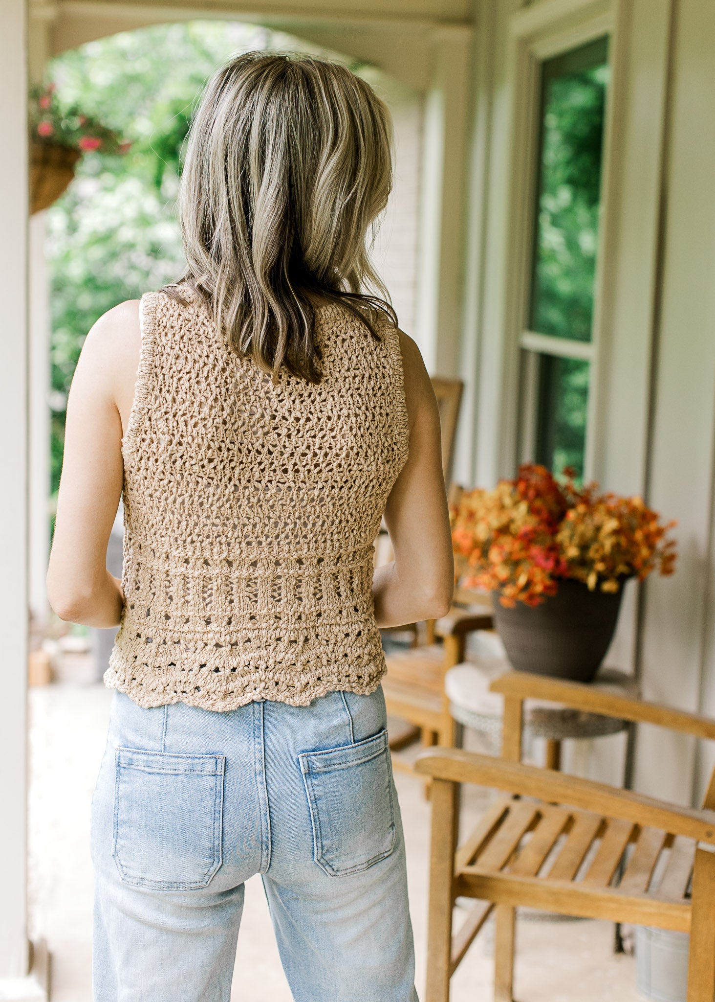 Women's Textured Sleeveless Layering Piece Cardigan Knitwear for Autumn Winter Layering Cosy Days and Everyday Wear