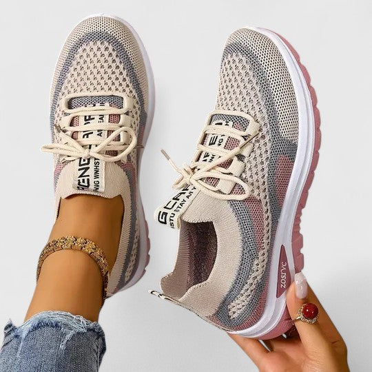 Women's Lace-Up Walking Sneakers Footwear for Summer Holidays Weddings Parties and Everyday Wear
