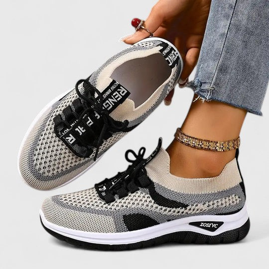 Women's Lace-Up Walking Sneakers Footwear for Summer Holidays Weddings Parties and Everyday Wear