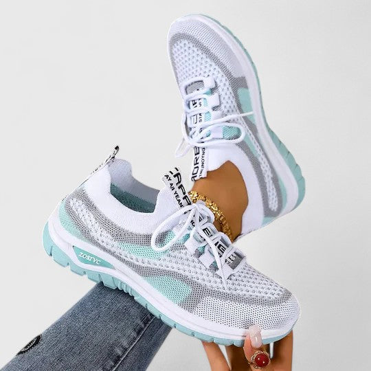 Women's Lace-Up Walking Sneakers Footwear for Summer Holidays Weddings Parties and Everyday Wear