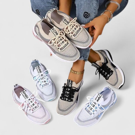 Women's Lace-Up Walking Sneakers Footwear for Summer Holidays Weddings Parties and Everyday Wear