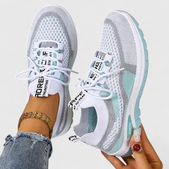 Women's Lace-Up Walking Sneakers Footwear for Summer Holidays Weddings Parties and Everyday Wear