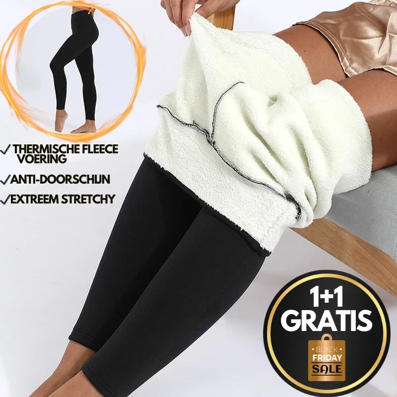 Women's High Waist Thermal Leggings Fleece Lined Cozy Warm Everyday Wear