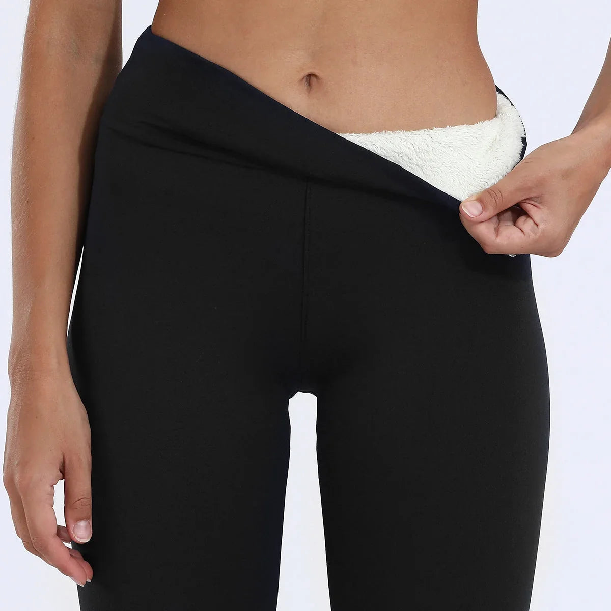 Women's High Waist Thermal Leggings Fleece Lined Cozy Warm Everyday Wear