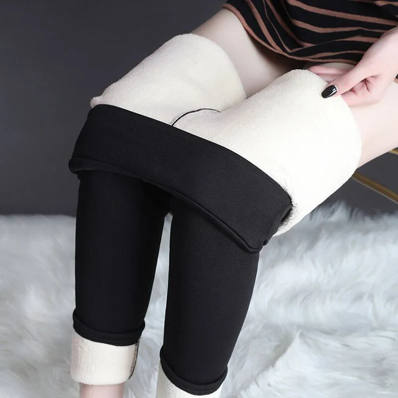 Women's High Waist Thermal Leggings Fleece Lined Cozy Warm Everyday Wear