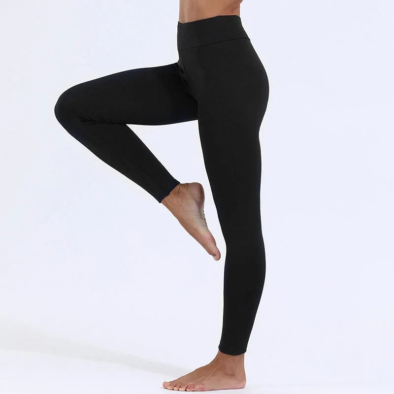 Women's High Waist Thermal Leggings Fleece Lined Cozy Warm Everyday Wear