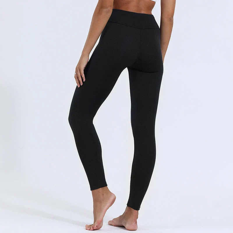 Women's High Waist Thermal Leggings Fleece Lined Cozy Warm Everyday Wear