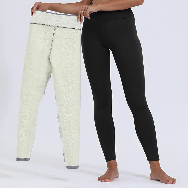 Women's High Waist Thermal Leggings Fleece Lined Cozy Warm Everyday Wear