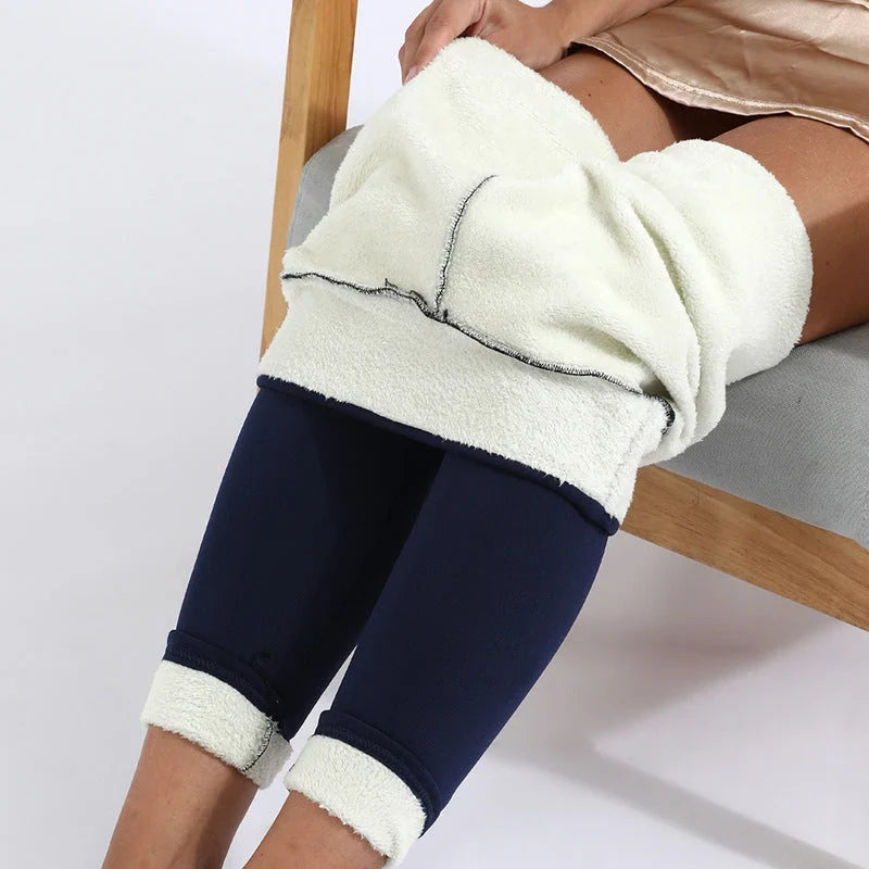 Women's High Waist Thermal Leggings Fleece Lined Cozy Warm Everyday Wear