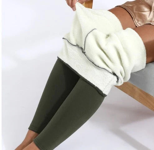 Women's High Waist Thermal Leggings Fleece Lined Cozy Warm Everyday Wear