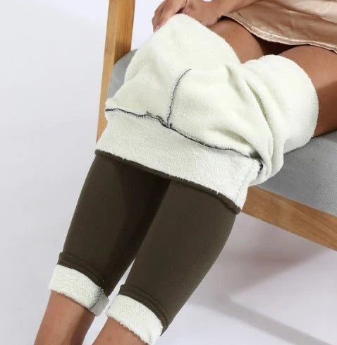 Women's High Waist Thermal Leggings Fleece Lined Cozy Warm Everyday Wear