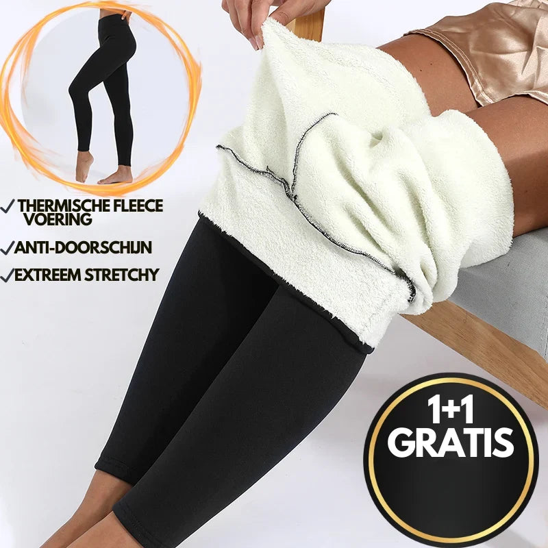 Women's High Waist Thermal Leggings Fleece Lined Cozy Warm Everyday Wear