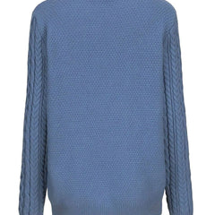 Women's Relaxed Cardigan Sweater Cable-Knit Button-Front Cozy Layering