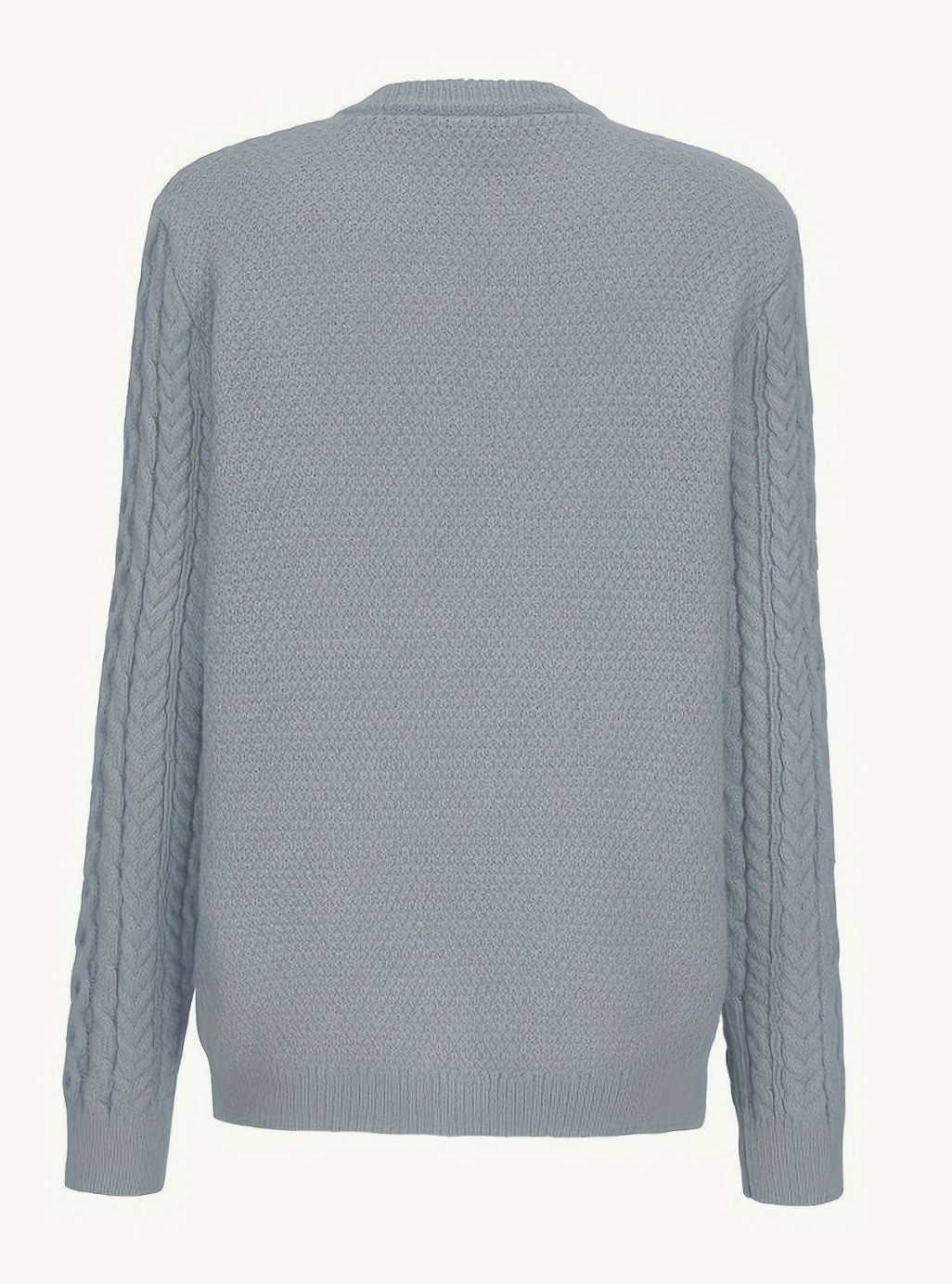 Women's Relaxed Cardigan Sweater Cable-Knit Button-Front Cozy Layering