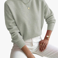 Women's Chic Turtleneck Knit Sweater Long Sleeve Fitted Casual Everyday