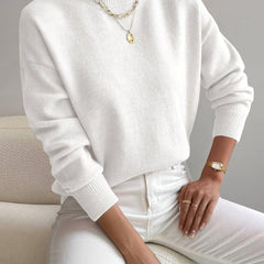 Women's Chic Turtleneck Knit Sweater Long Sleeve Fitted Casual Everyday