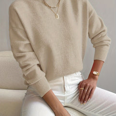 Women's Chic Turtleneck Knit Sweater Long Sleeve Fitted Casual Everyday