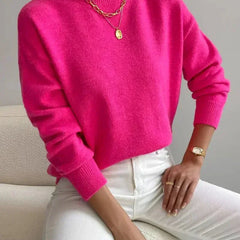 Women's Chic Turtleneck Knit Sweater Long Sleeve Fitted Casual Everyday