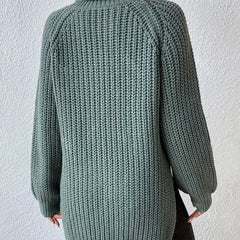 Women's Chunky Knit Turtleneck Sweater Relaxed Fit Long Sleeve Cozy Casual