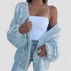 Women's Oversized Chunky Knit Cardigan Sweater Open-Front Cozy Layering