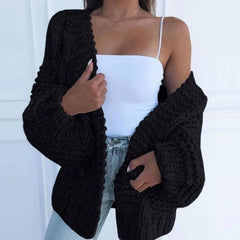 Women's Oversized Chunky Knit Cardigan Sweater Open-Front Cozy Layering