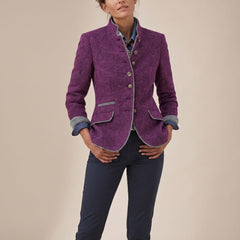 Women's Elegant Blazer Cardigan Stand-Collar Button-Front Stylish Layering