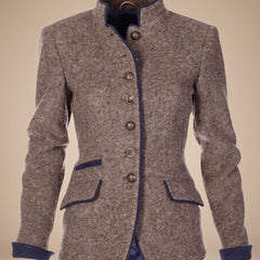Women's Elegant Blazer Cardigan Stand-Collar Button-Front Stylish Layering