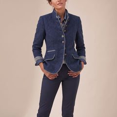 Women's Elegant Blazer Cardigan Stand-Collar Button-Front Stylish Layering
