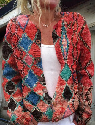 Women's Floral Embroidered Cardigan Button-Front Long Sleeve Casual Layering