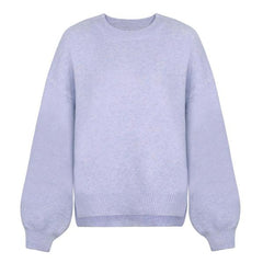 Women's Oversized Knit Sweater Crewneck Relaxed Fit Cozy Casual Everyday