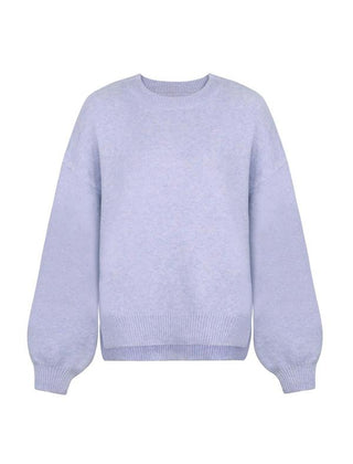 Women's Oversized Knit Sweater Crewneck Relaxed Fit Cozy Casual Everyday