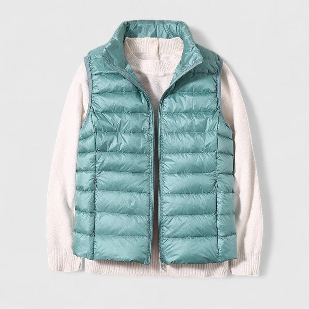 Women's Quilted Sleeveless Puffer Vest Zip-Up Casual Layering Outdoor