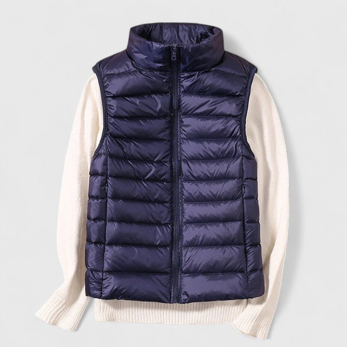 Women's Quilted Sleeveless Puffer Vest Zip-Up Casual Layering Outdoor