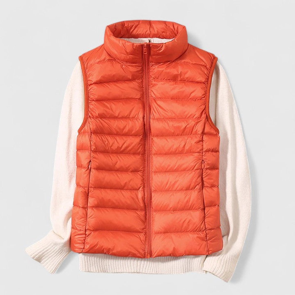 Women's Quilted Sleeveless Puffer Vest Zip-Up Casual Layering Outdoor